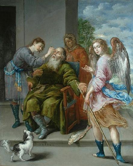 Antonio de Pereda Tobias curando la ceguera a su padre Germany oil painting art